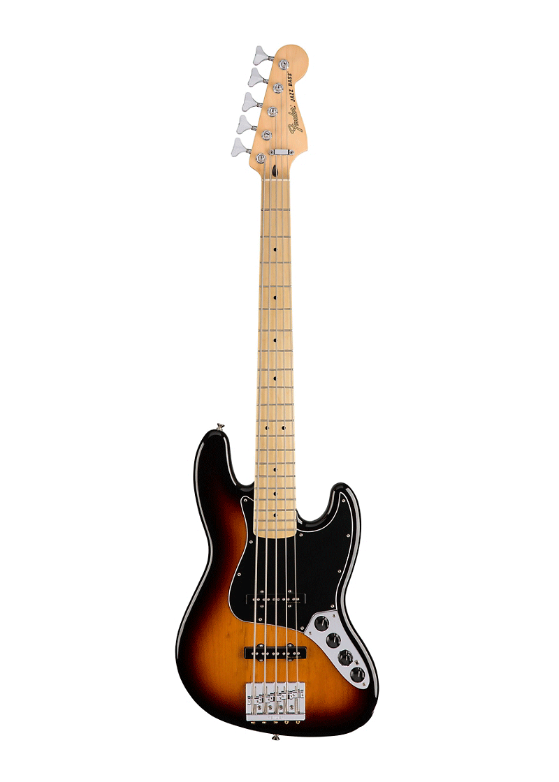 Fender Deluxe Active Jazz Bass V Maple Fingerboard Sunburst 1