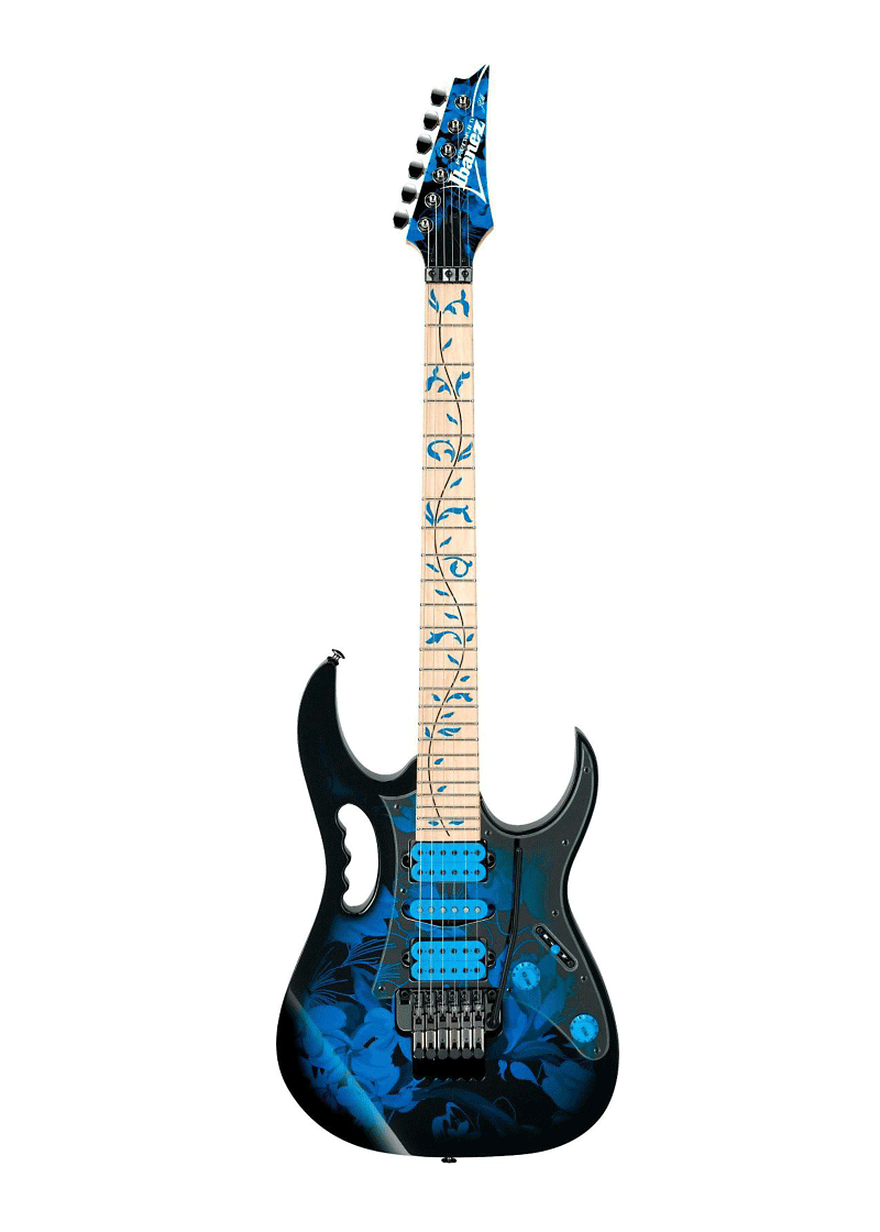 Ibanez JEM77P Steve Vai Signature JEM Premium Series Electric Guitar Blue  Floral Pattern - Music Head Store