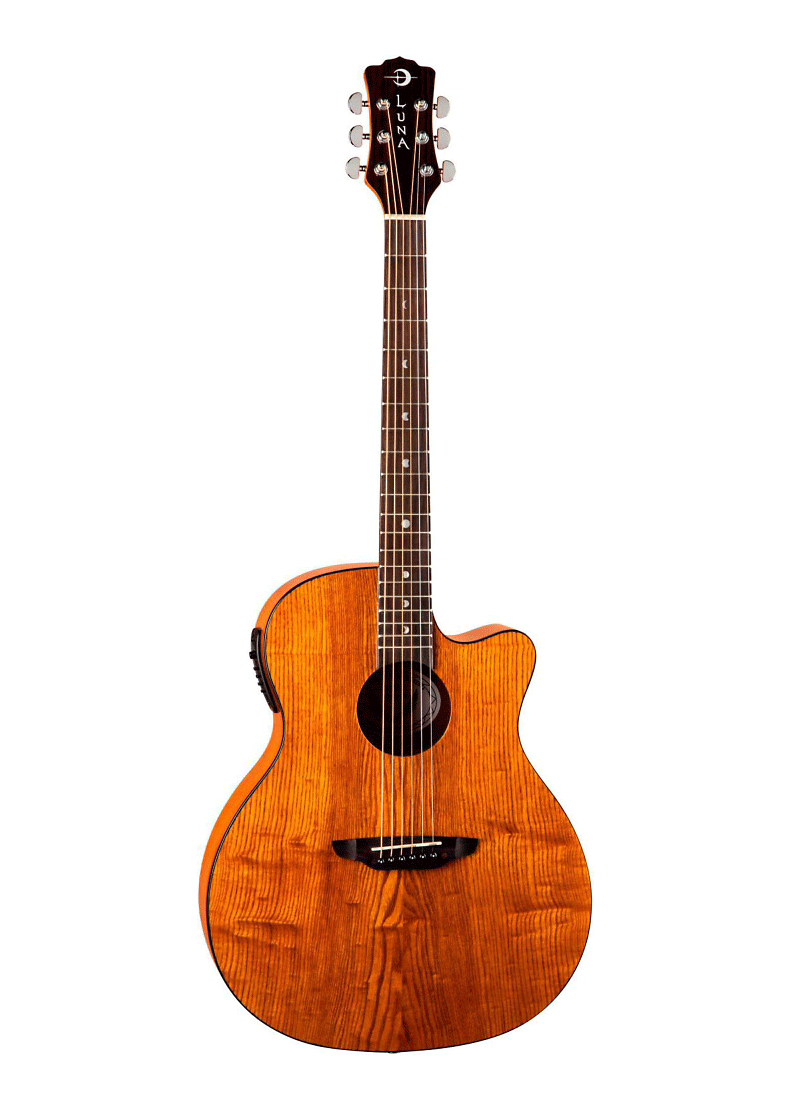 Luna Guitars Gypsy Grand Concert Ash Acoustic-Electric Guitar Natural -  Music Head Store