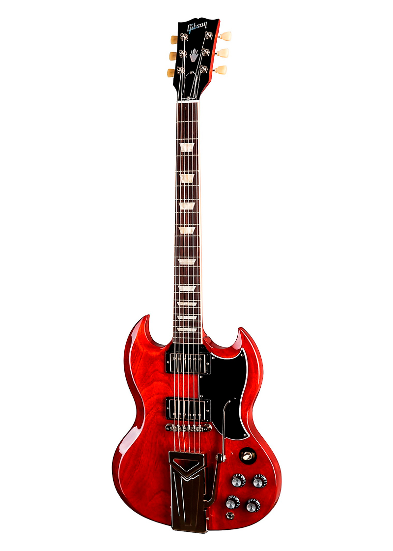 gibson sg standard '61 sideways vibrola electric guitar vintage cherry